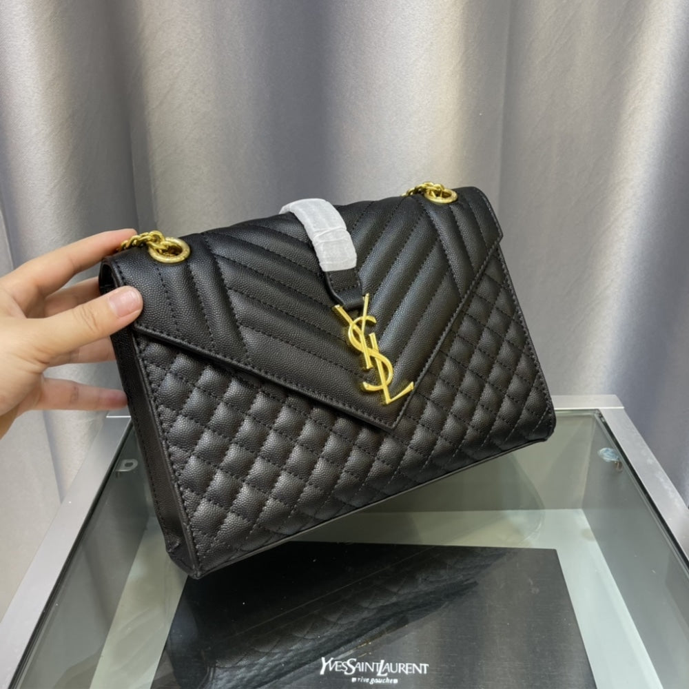 Saint Laurent Envelope Medium Black 24Cm