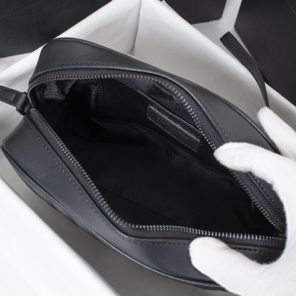 Saint Laurent Lou Camera Bag Matte Black Metal 23Cm