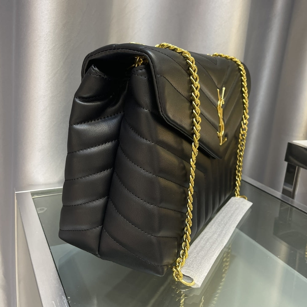 Saint Laurent Loulou Medium Black 32cm 574946dv7271000