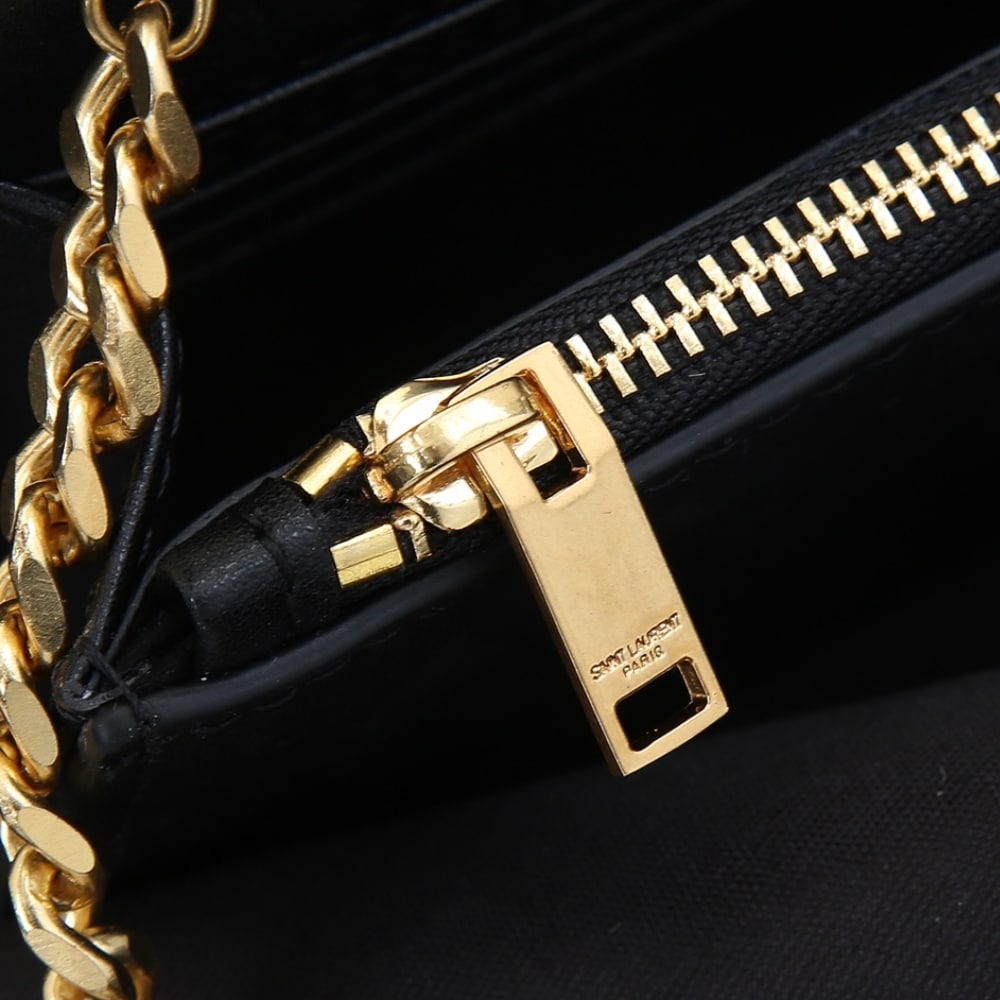 Saint Laurent Kate Small In Grain De Poudre Black 20Cm