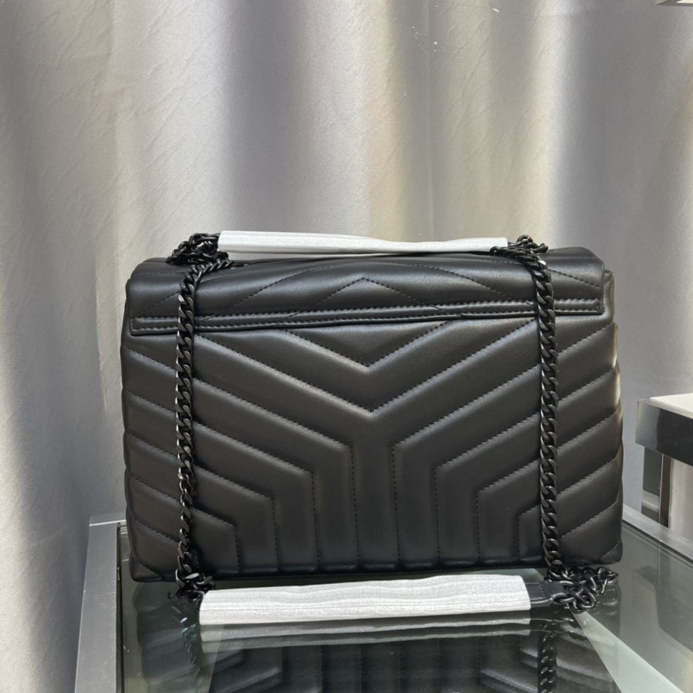 Saint Laurent Loulou Medium Black 32cm 574946dv7281000