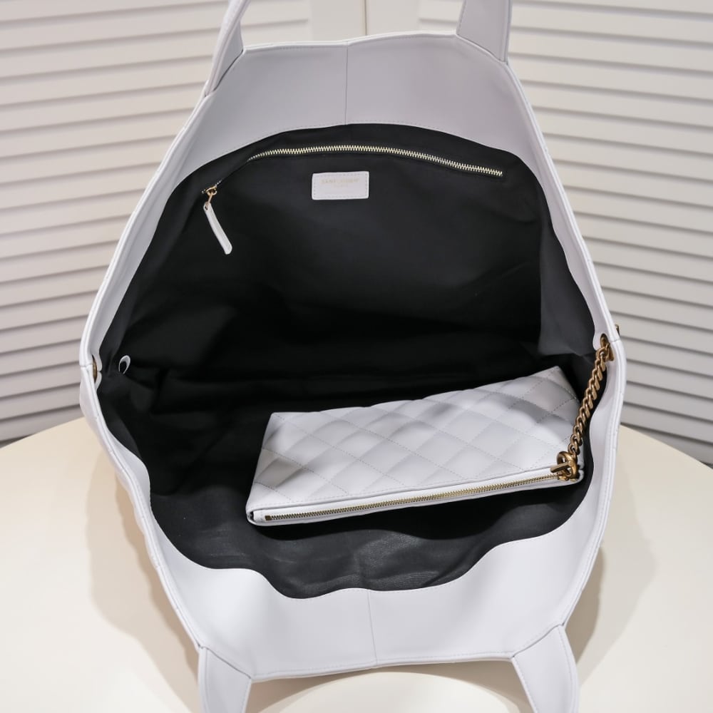 Saint Laurent Icare Maxi Shopping Bag White 50Cm