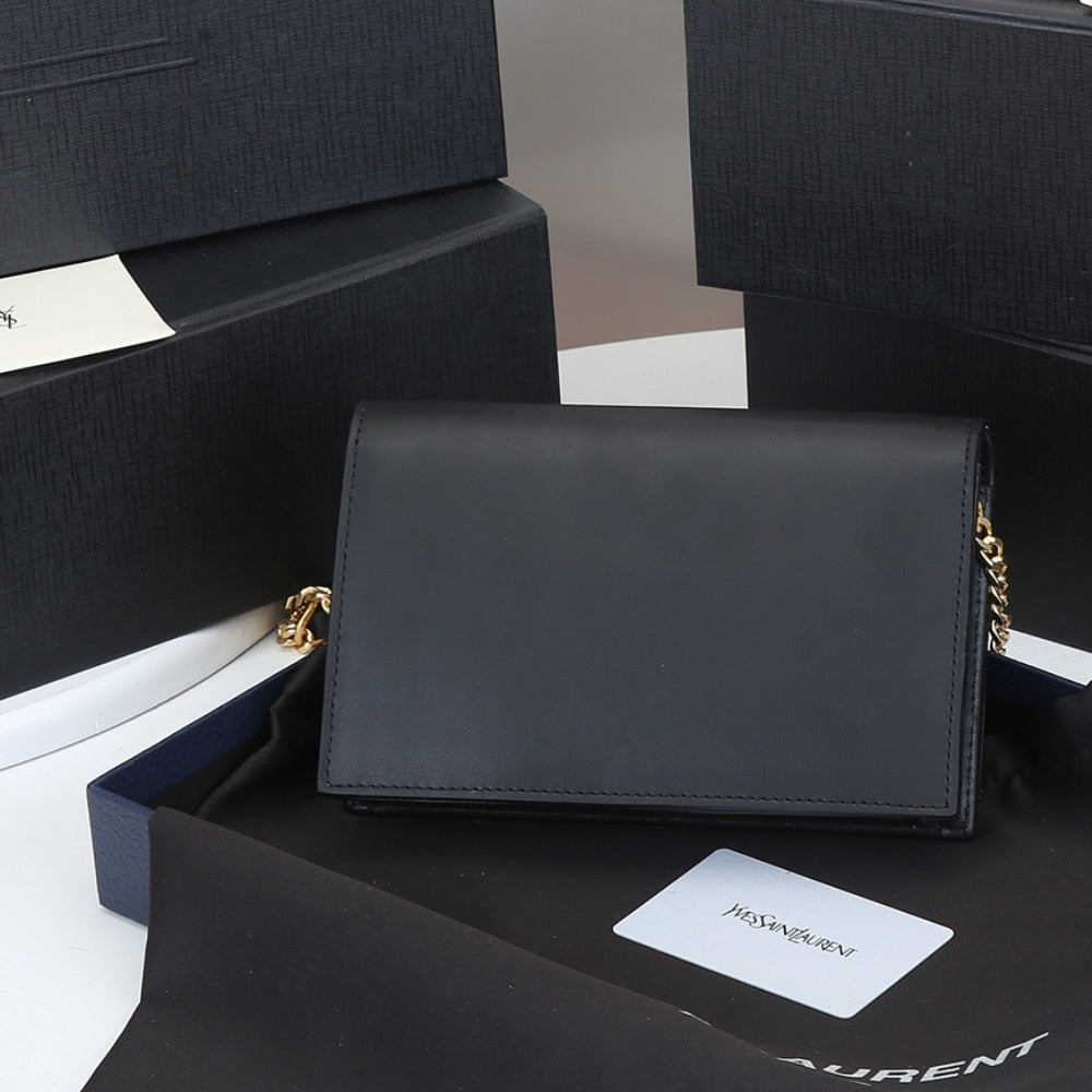 Saint Laurent Kate Small In Grain De Poudre Black 20Cm