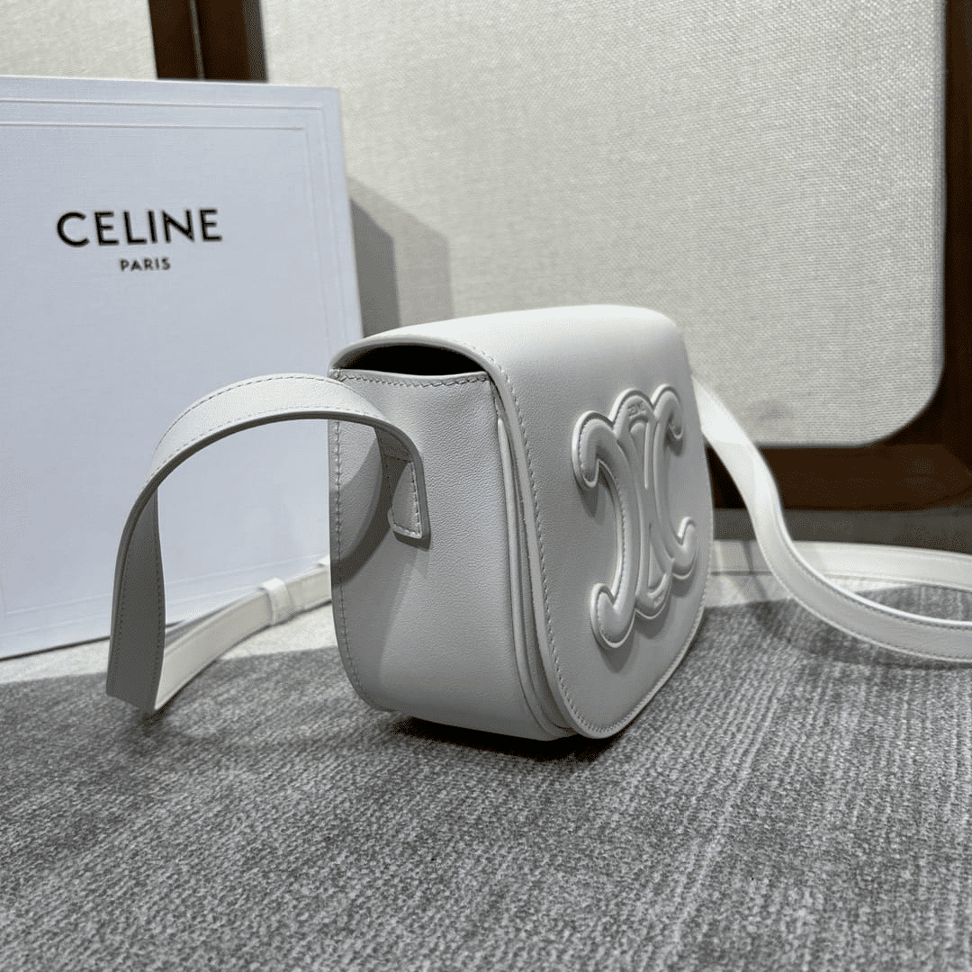 Mirror Quality – Celine Folco Cuir Triomphe In White