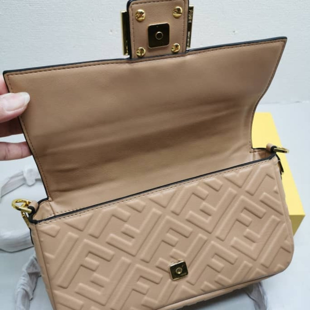 Fendi Baguette Nappa Bag Beige 26cm 8BR600A72VF1BZ2
