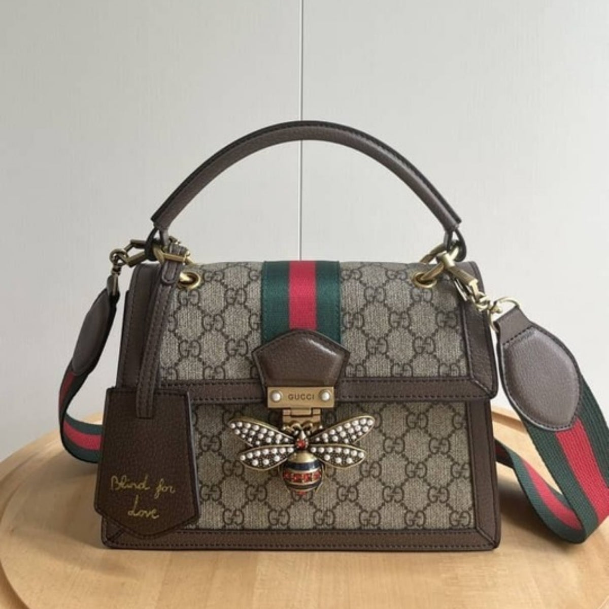 Gucci Queen Margaret GG Top Handle Bag Brown 25Cm