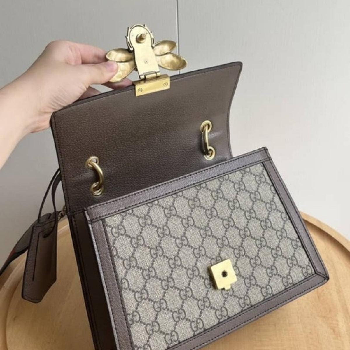 Gucci Queen Margaret GG Top Handle Bag Brown 25Cm