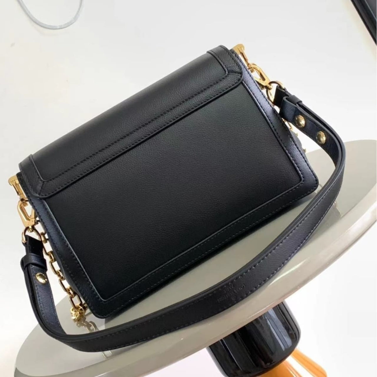 Mirror Quality – Louis Vuitton Dauphine Soft MM Bag Black 24Cm M25209