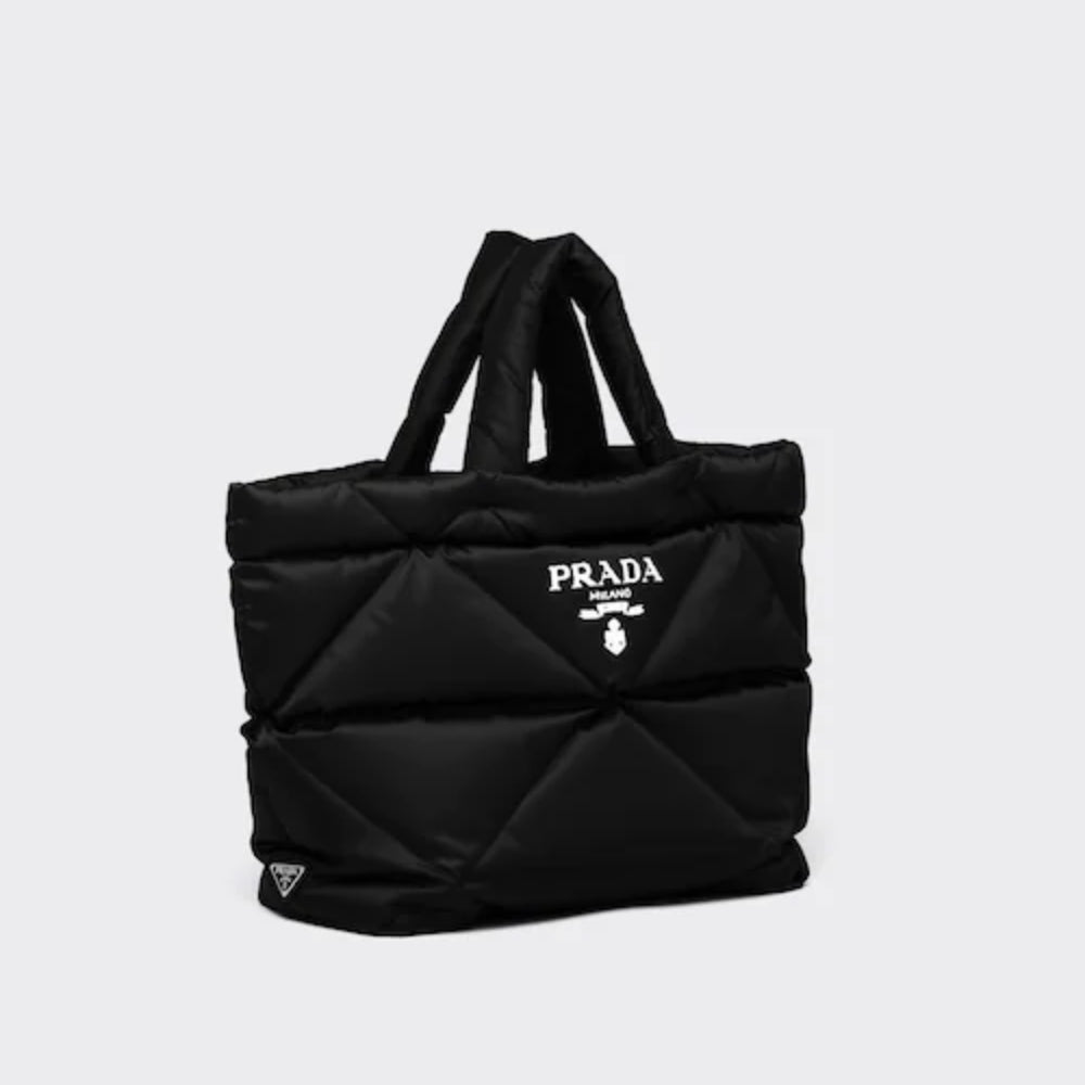 Prada Padded Re Nylon Tote Bag Black 35Cm 2VG082 2DXR F0002 V OOO