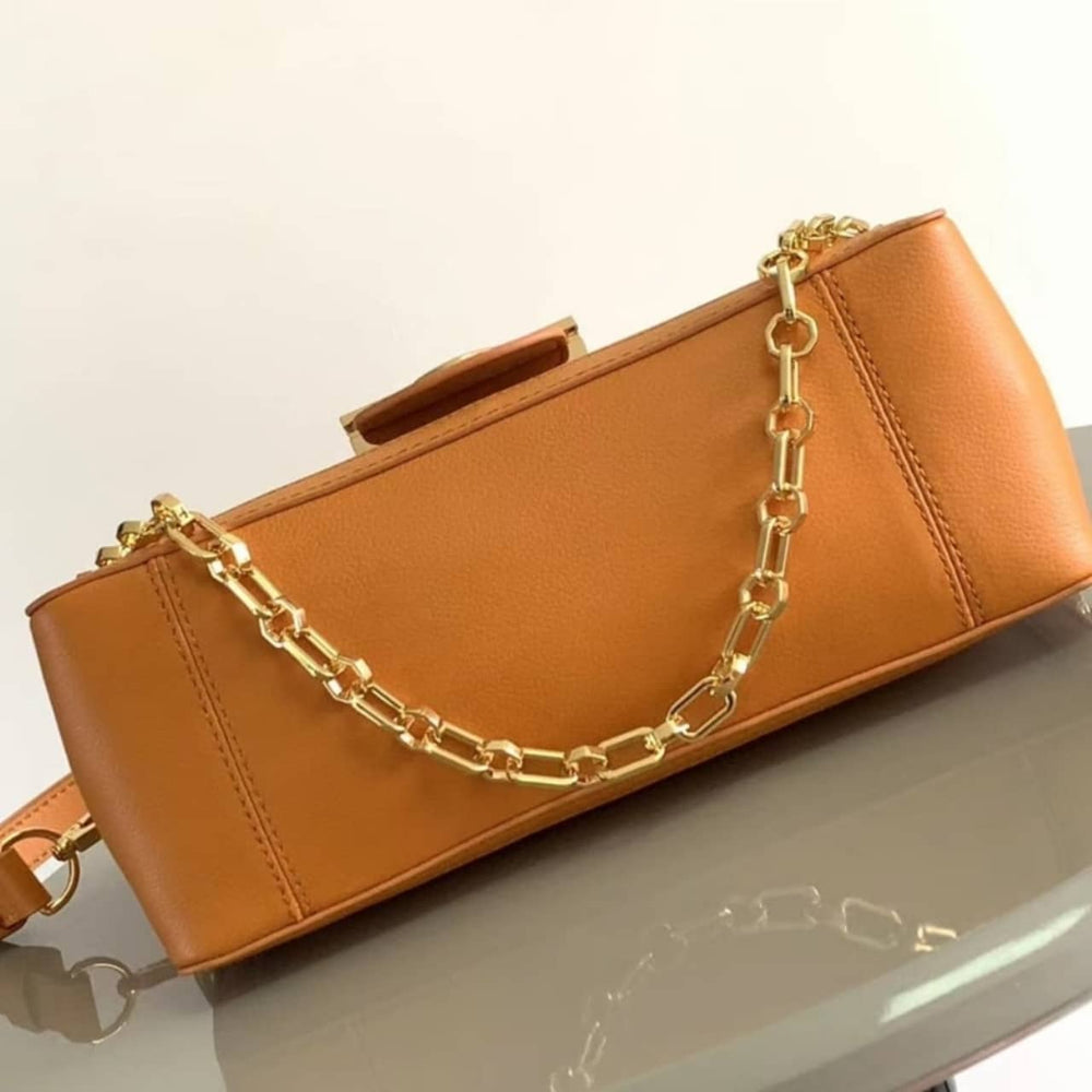 Mirror Quality – Louis Vuitton Dauphine Soft MM Bag Orange 24Cm M25048