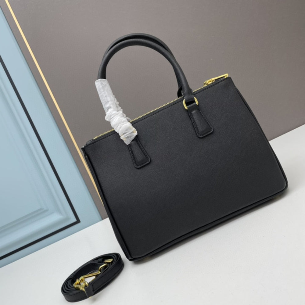 Prada Galleria Medium Saffiano Leather Bag Black 28cm 1BA863 NZV F0002 V EOO