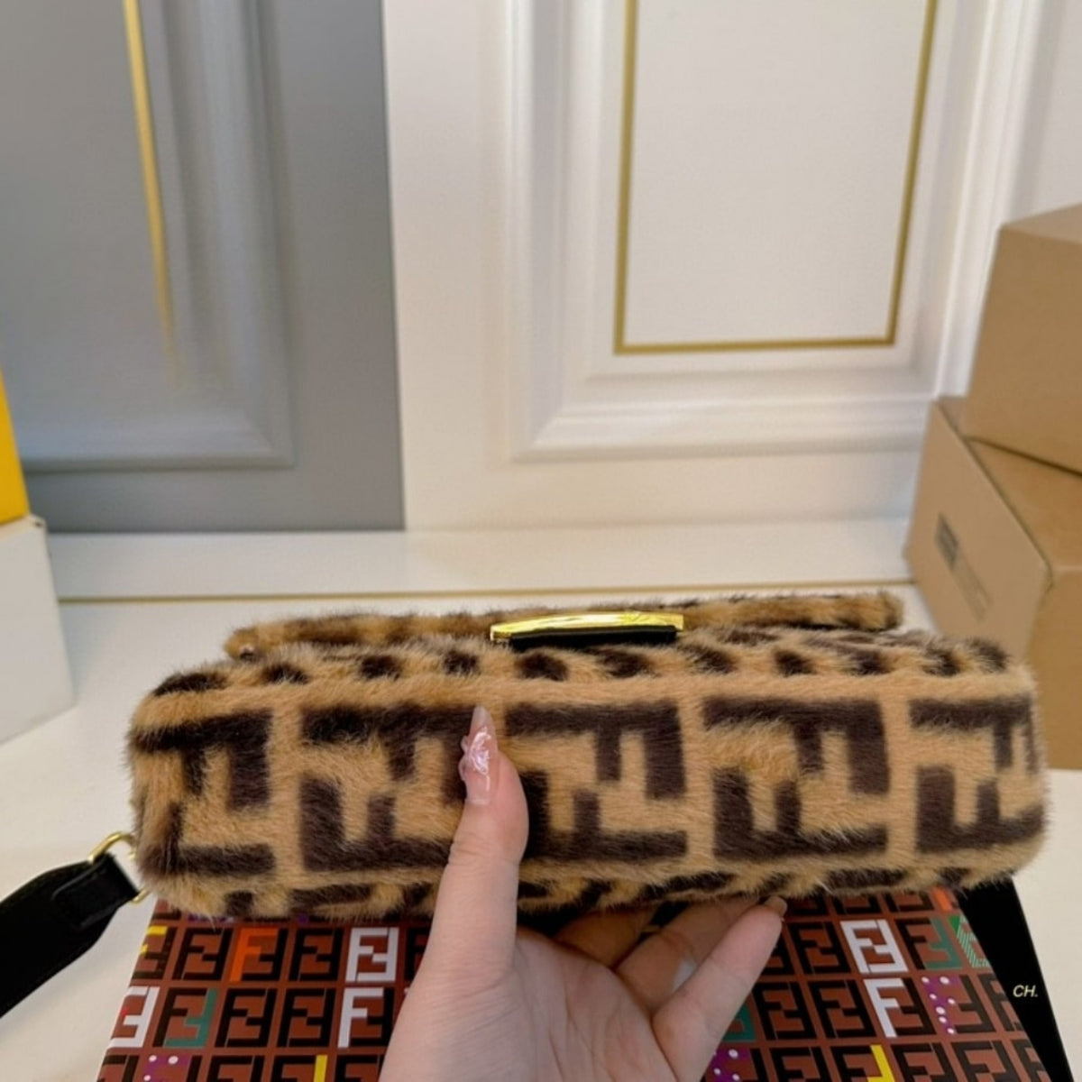 Fendi Baguette Bag Brown 26Cm