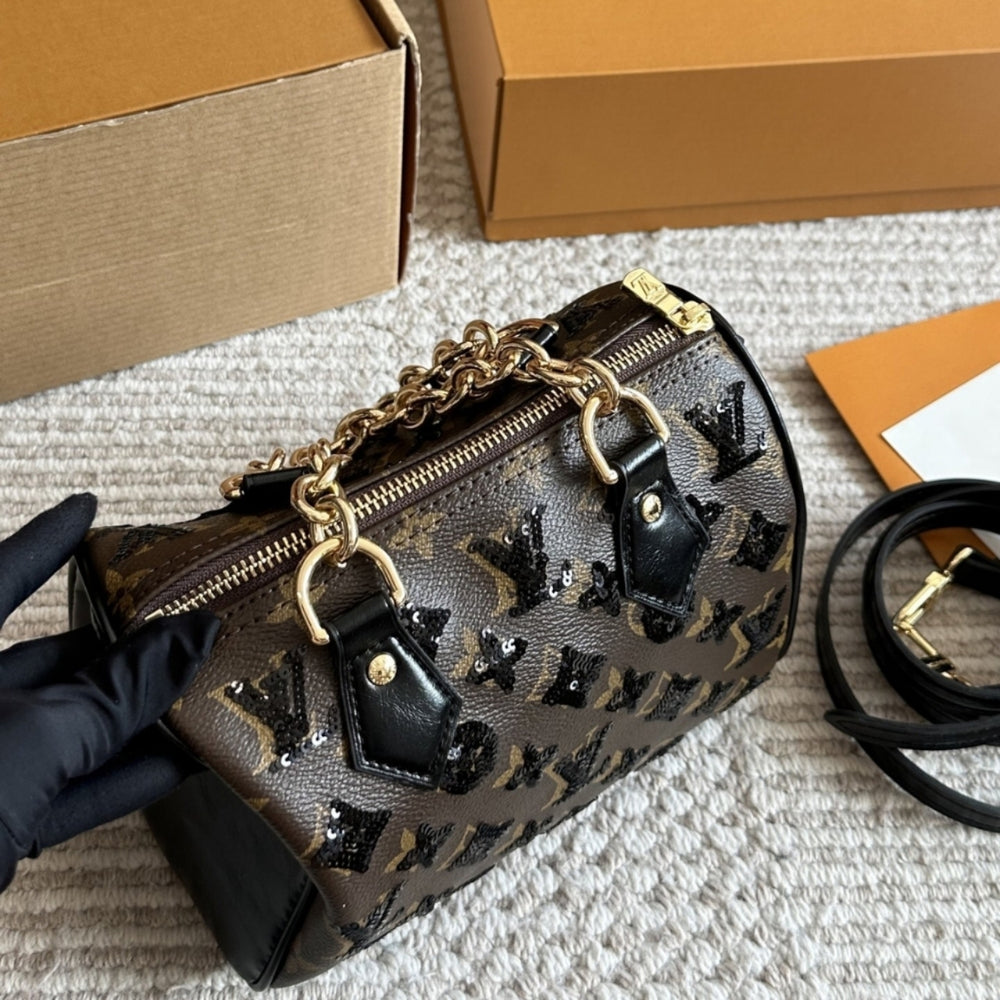 Louis Vuitton Speedy Bandouliere 20 Monogram Canvas Brown 20Cm M26314