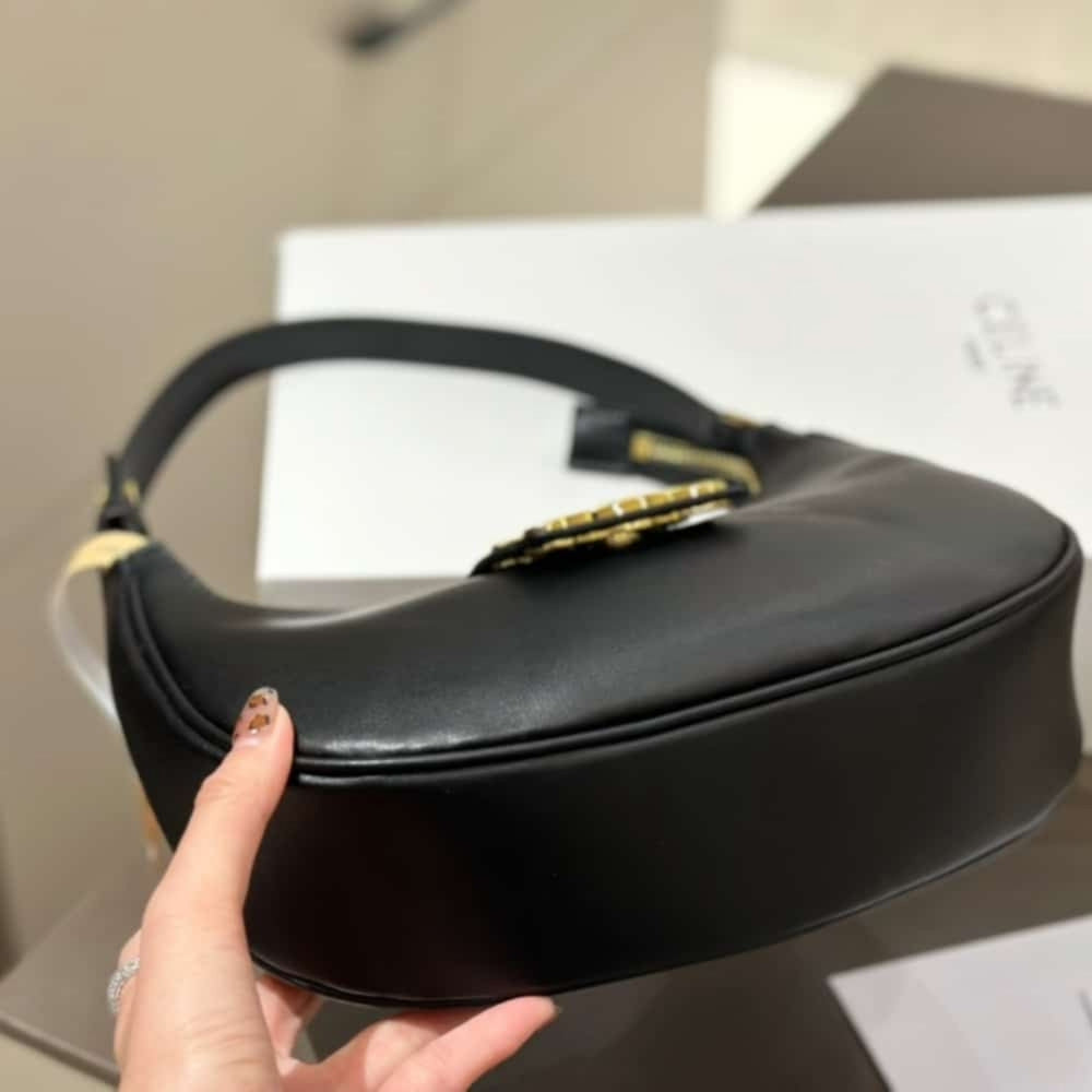 Celine Medium Ava Triomphe Bag Black 24Cm 114493DGQ 38NO
