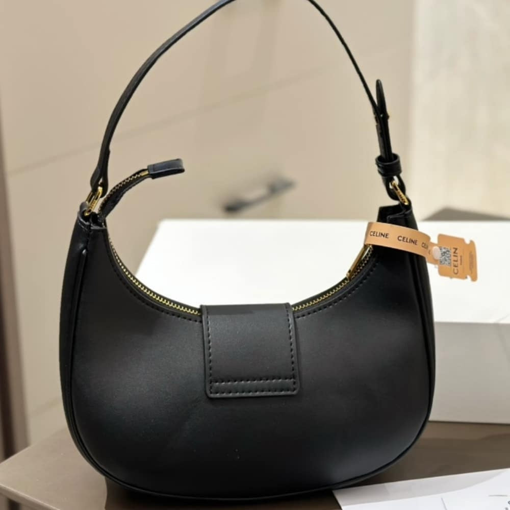 Celine Medium Ava Triomphe Bag Black 24Cm 114493DGQ 38NO