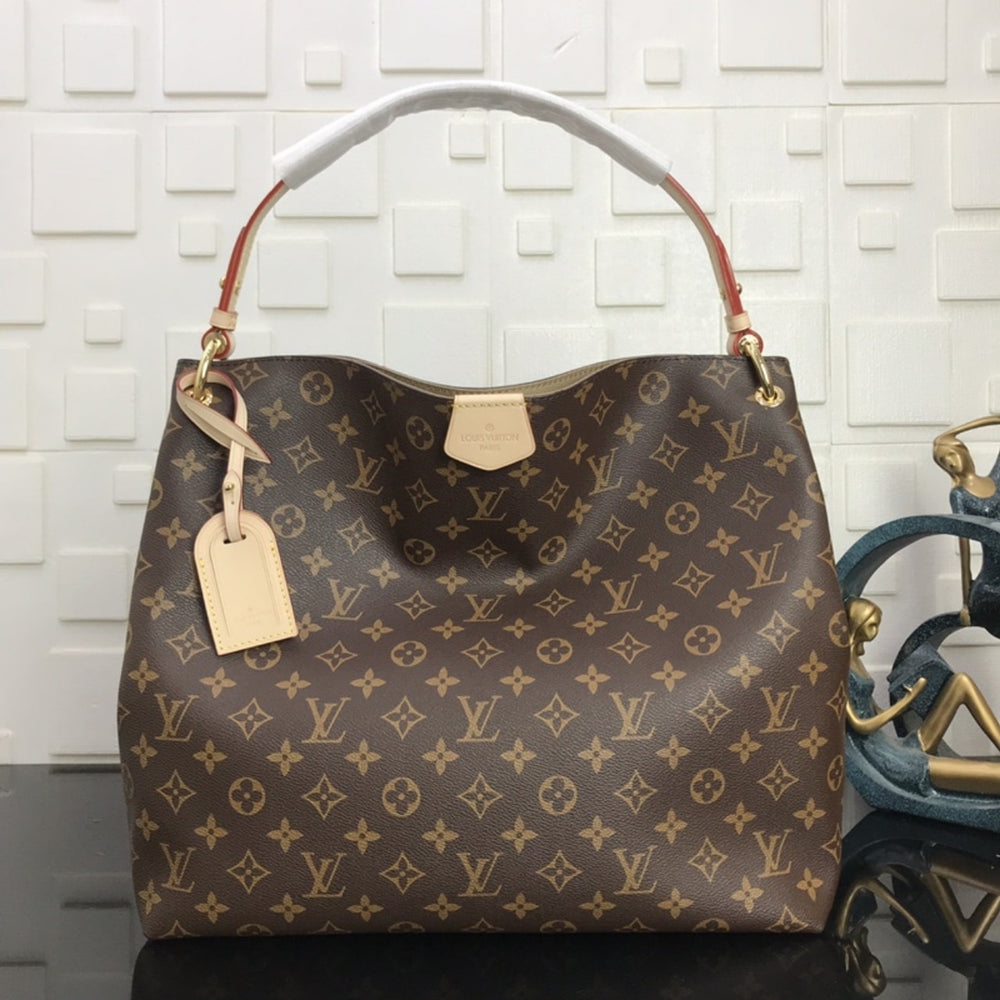 Mirror Quality – Louis Vuitton Graceful MM Monogram Canvas Beige 41Cm M43704
