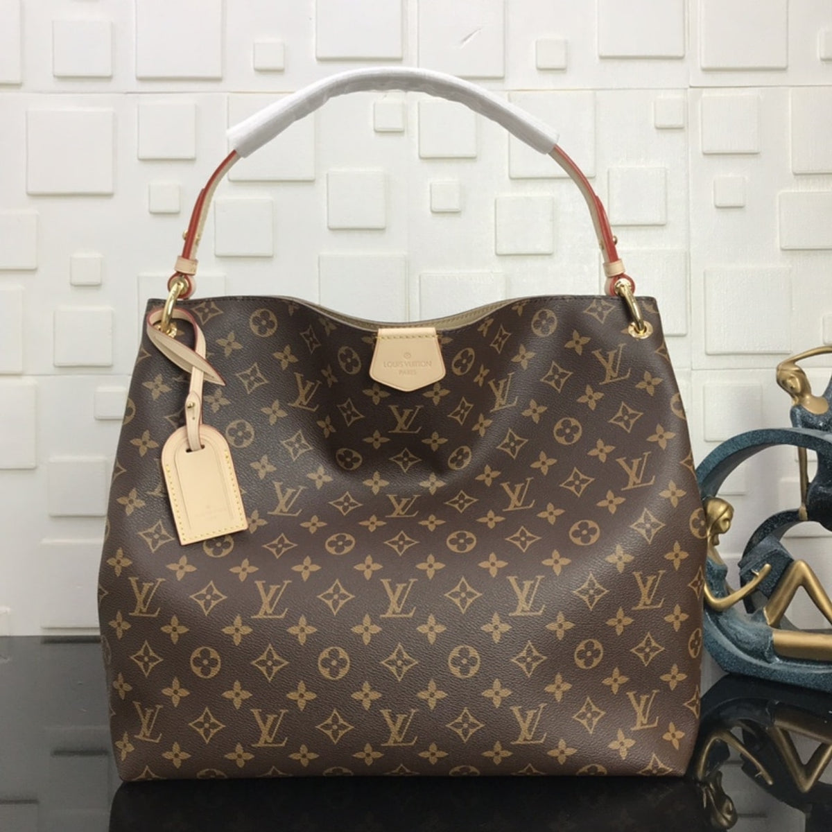 Mirror Quality – Louis Vuitton Graceful MM Monogram Canvas Beige 41Cm M43704