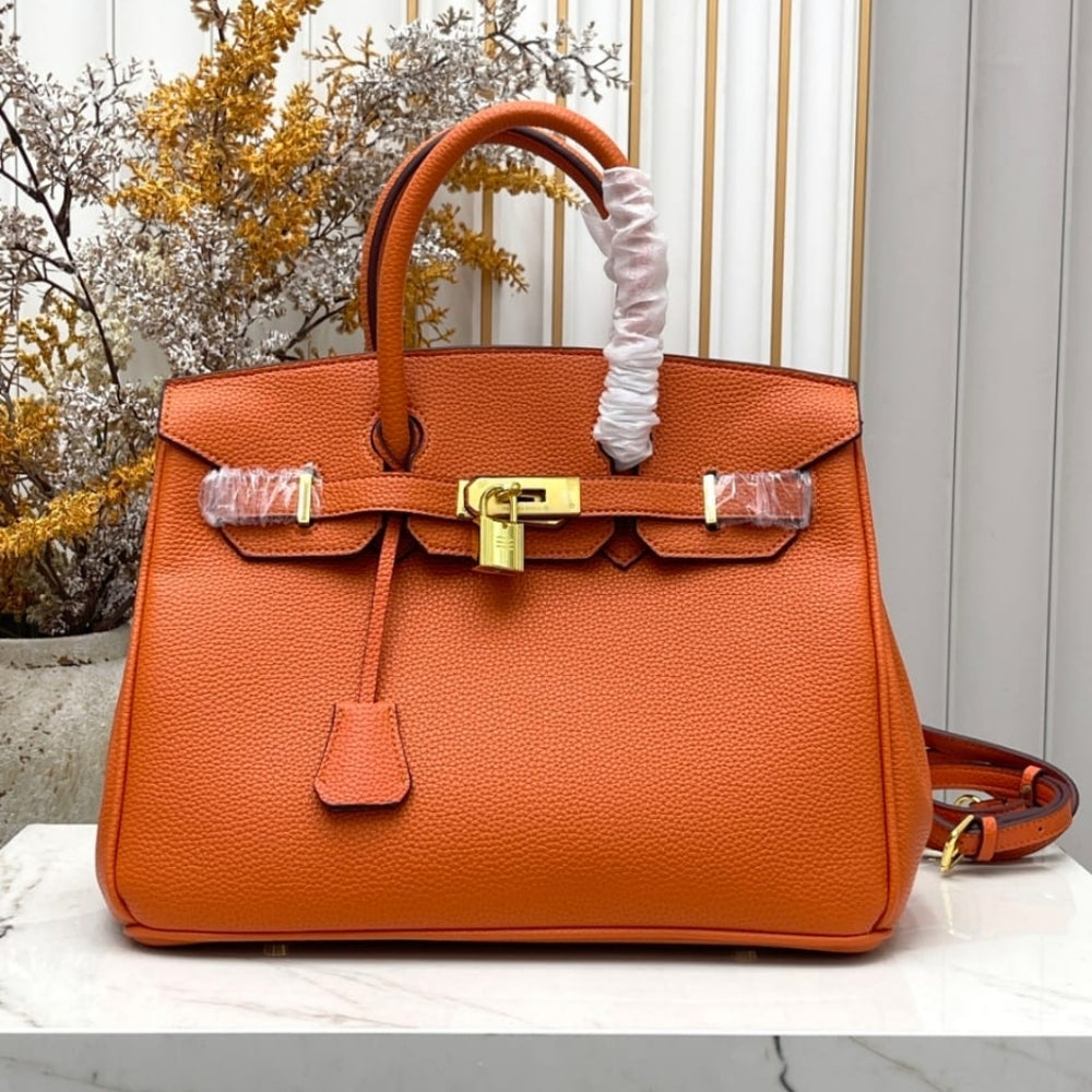 Hermes Birkin 25 Bag Togo Orange 25cm