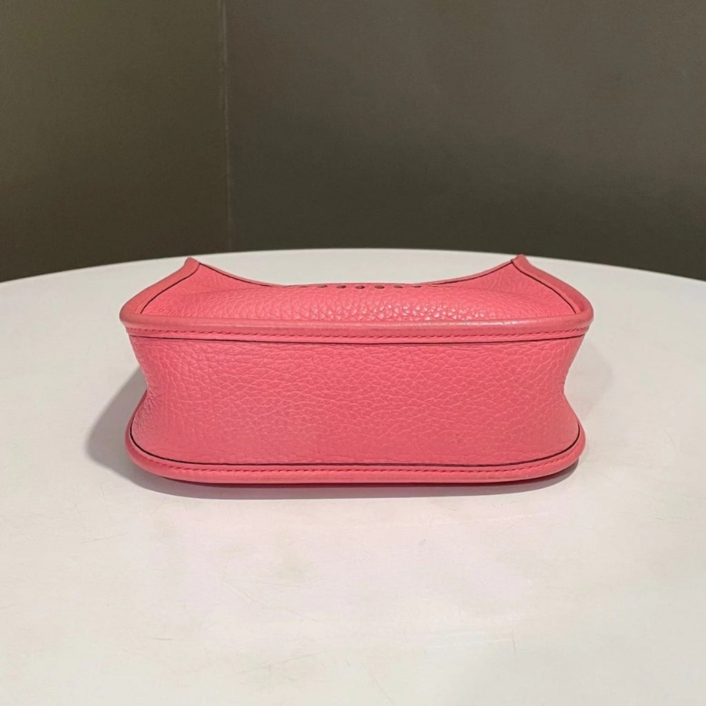 Hermes Mini Evelyne Bag Rose Azalee 17cm