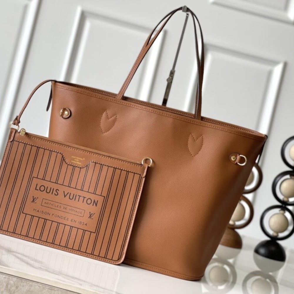 Mirror Quality – Louis Vuitton Neverfull Inside Out MM Tan 31Cm M12061