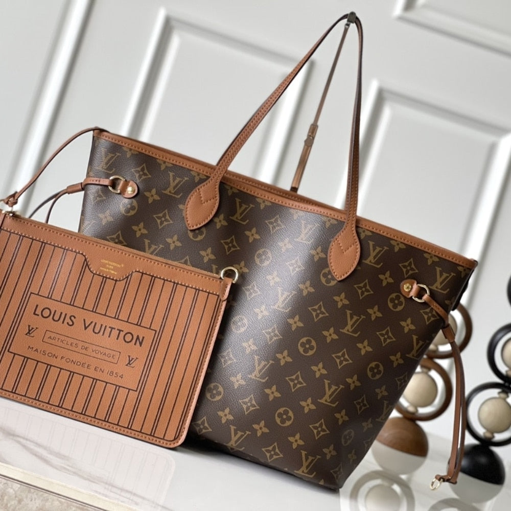 Mirror Quality – Louis Vuitton Neverfull Inside Out MM Tan 31Cm M12061