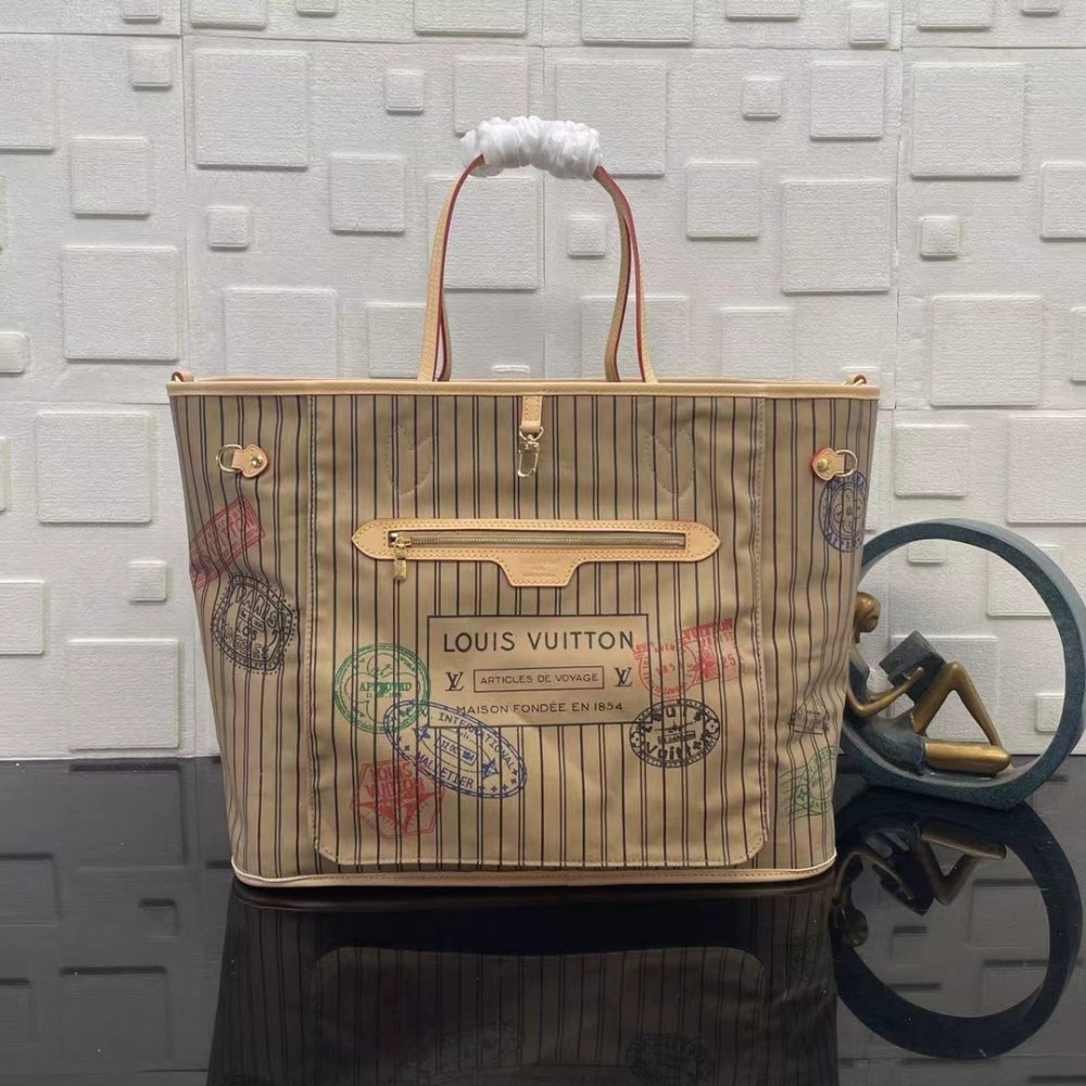 Mirror Quality – Louis Vuitton Neverfull Bandoulière Inside Out GM Bag Beige 39Cm M11948