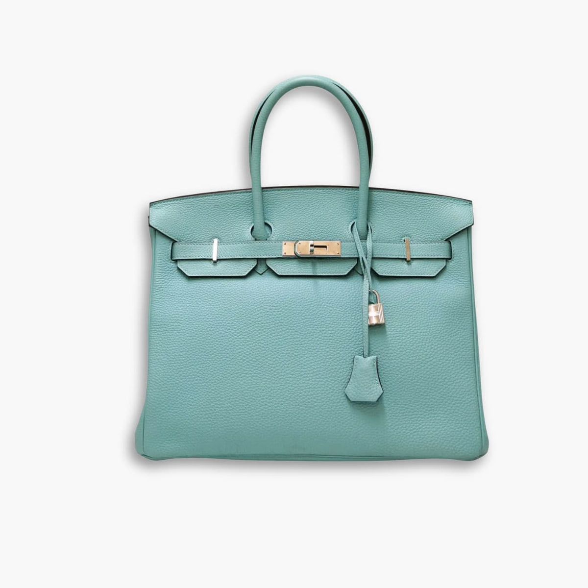 Hermes Birkin 30 Bag Paon Epsom Palladium Hardware Blue 30Cm