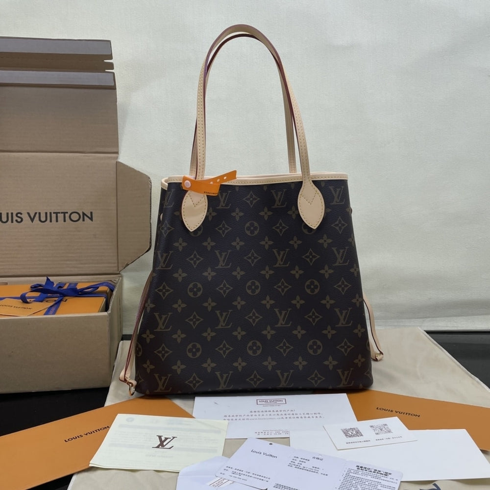 Mirror Quality – Louis Vuitton Neverfull MM Bag Monogram Canvas Cerise Red 31Cm M46987