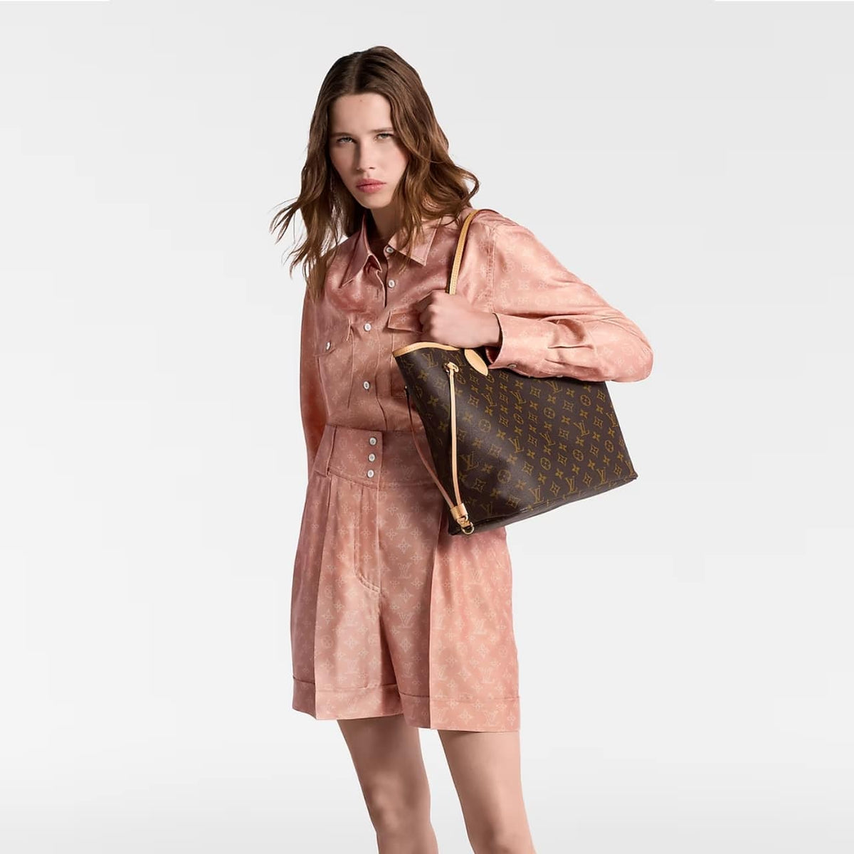Mirror Quality – Louis Vuitton Neverfull MM Bag Monogram Canvas Cerise Red 31Cm M46987