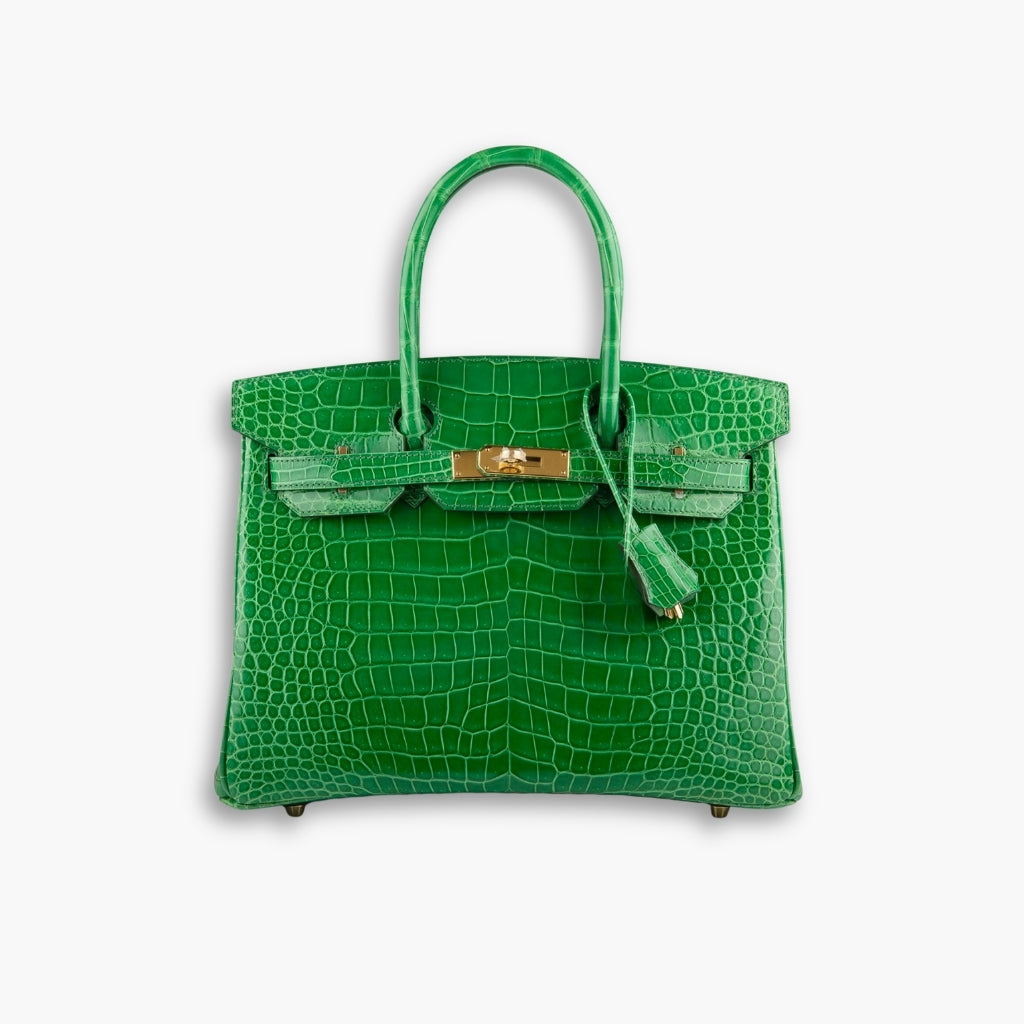 Hermes Birkin 30 Crocodile Dark Green 30cm