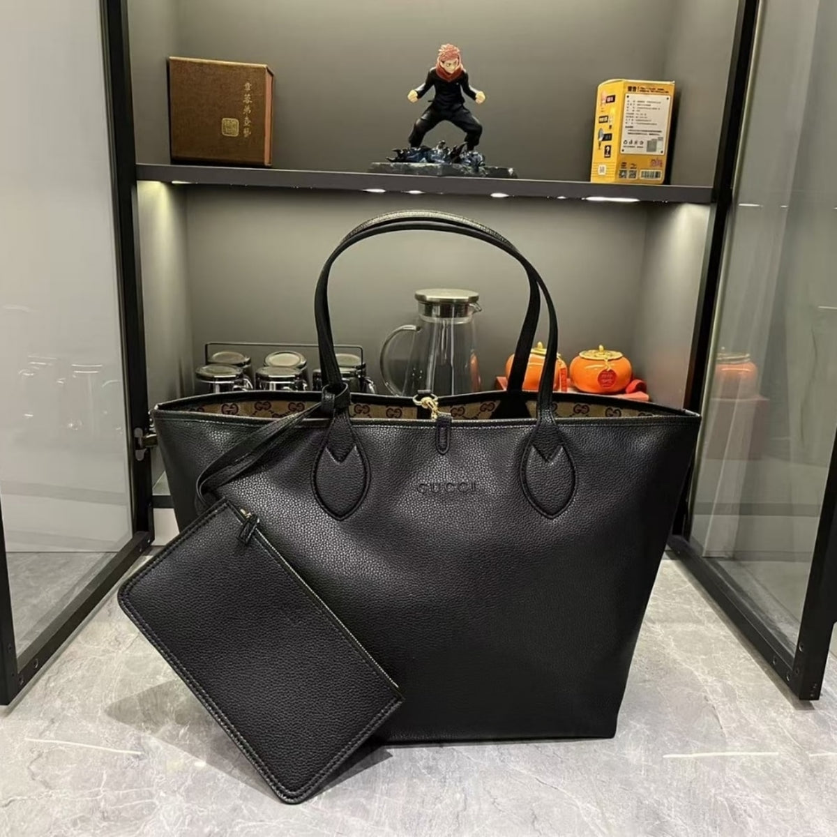 Gucci Totissima Large Reversible Tote Black 30Cm ‎839112 AAFEQ 1069