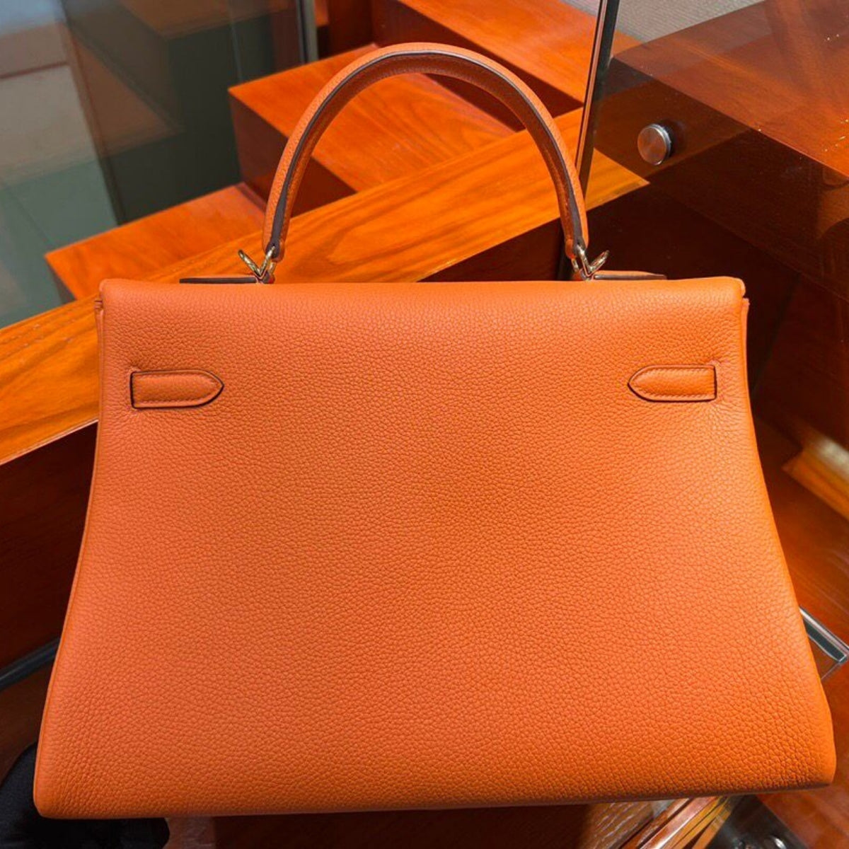 Hermes Kelly Gold Hardware Orange Epsom 28Cm