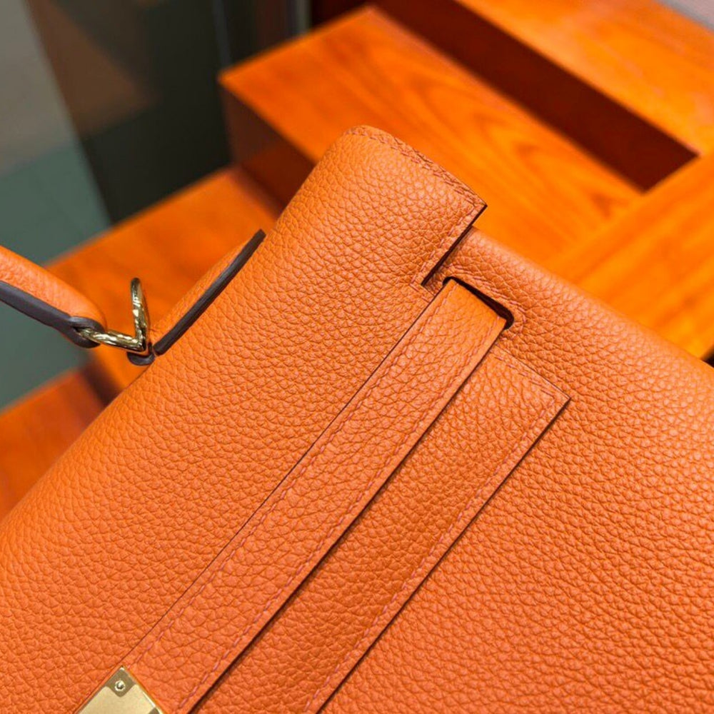 Hermes Kelly Gold Hardware Orange Epsom 28Cm