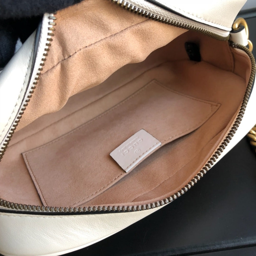 Gucci GG Marmont Small Shoulder Bag White 24cm ‎447632 DTD1T 9022