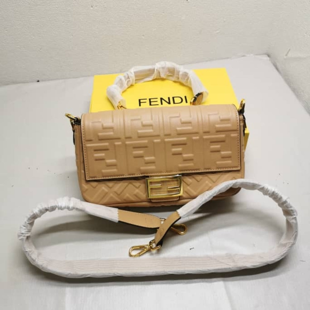Fendi Baguette Nappa Bag Beige 26cm 8BR600A72VF1BZ2