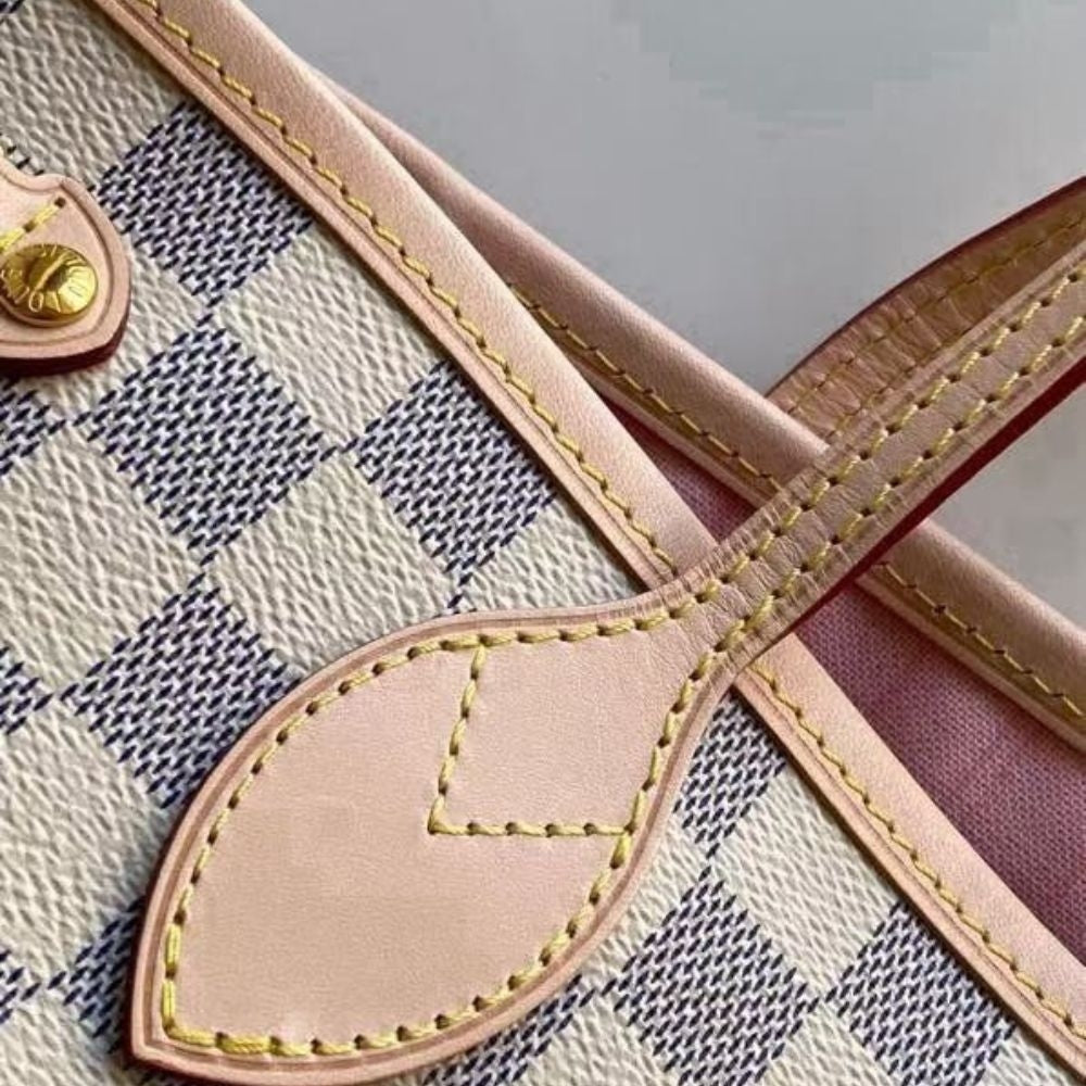 Mirror Quality – Louis Vuitton Neverfull PM Damier Azur Pink 29Cm