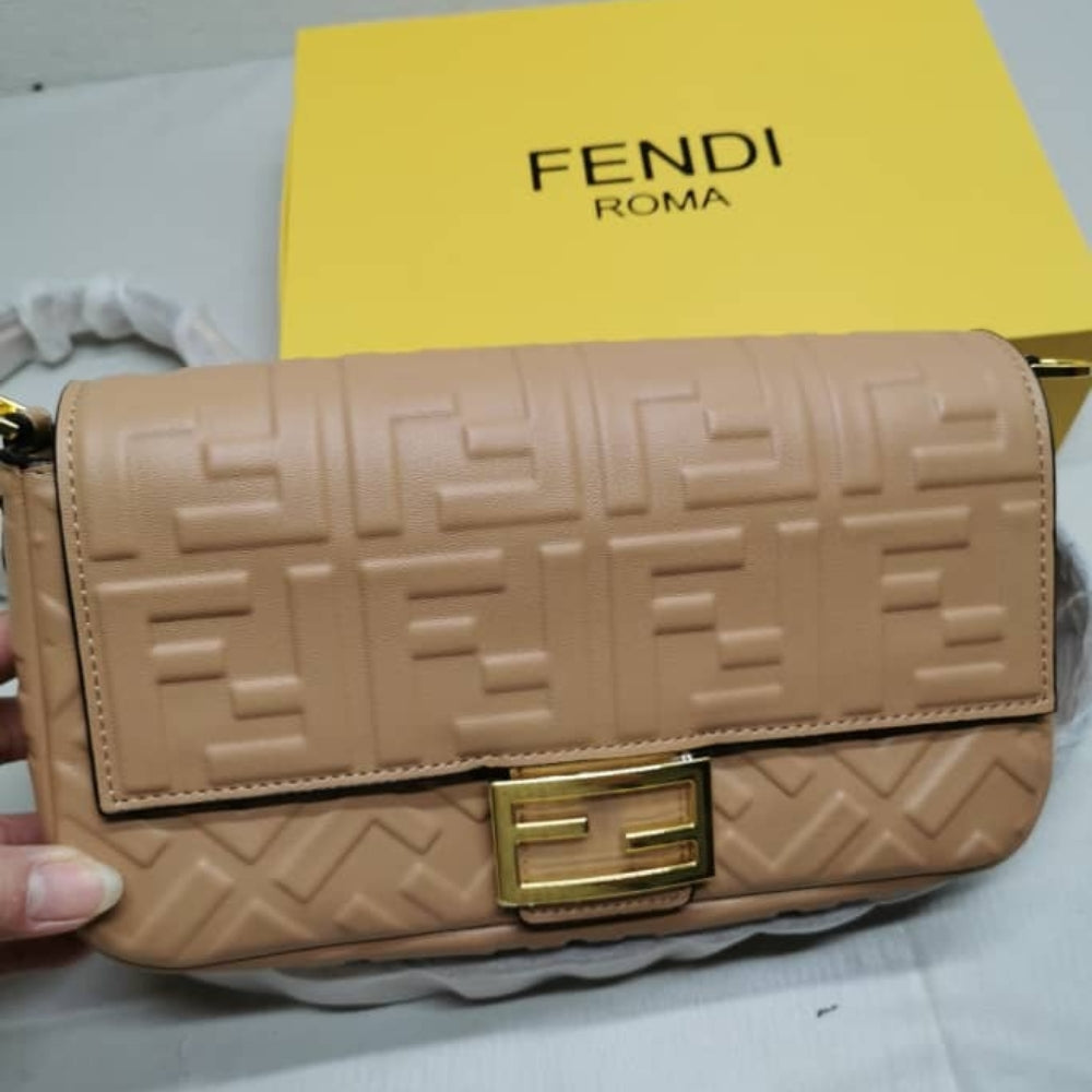 Fendi Baguette Nappa Bag Beige 26cm 8BR600A72VF1BZ2