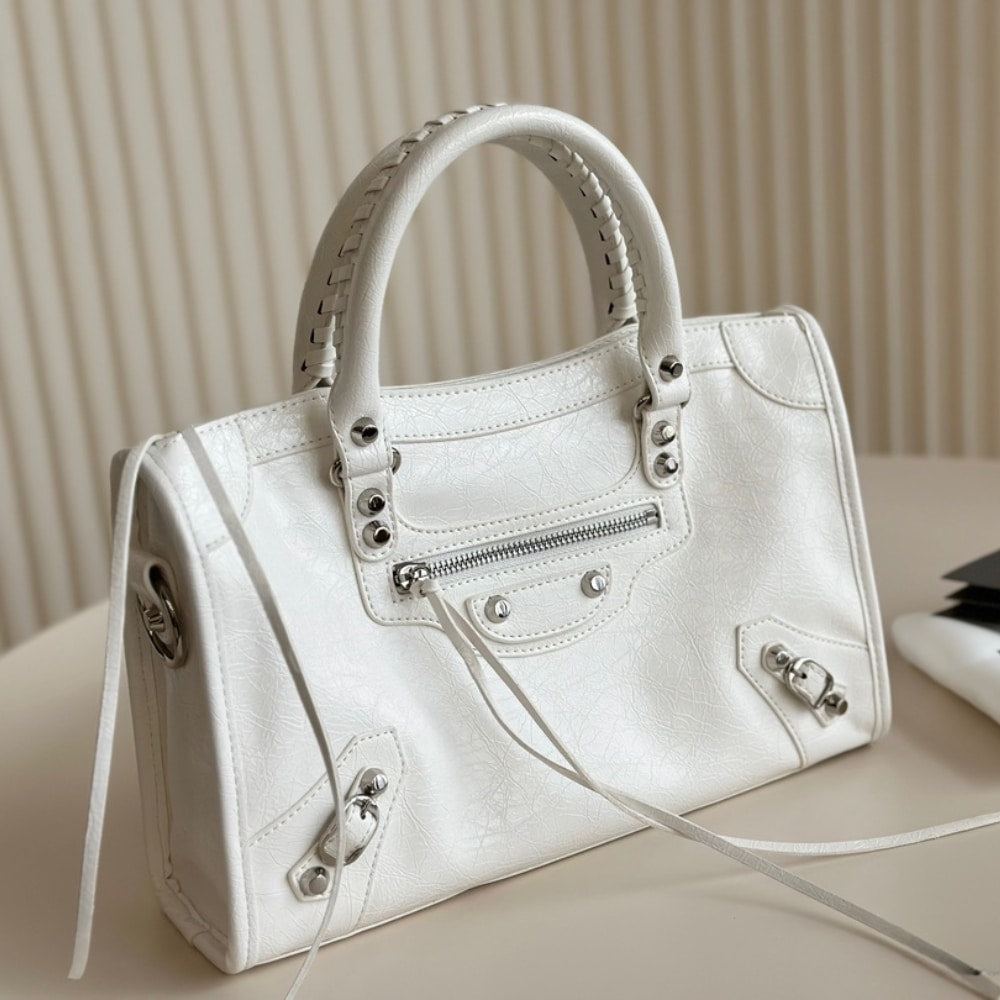 Balenciaga Le City Small Bag in Optic White 8114422AA9S9104 30cm