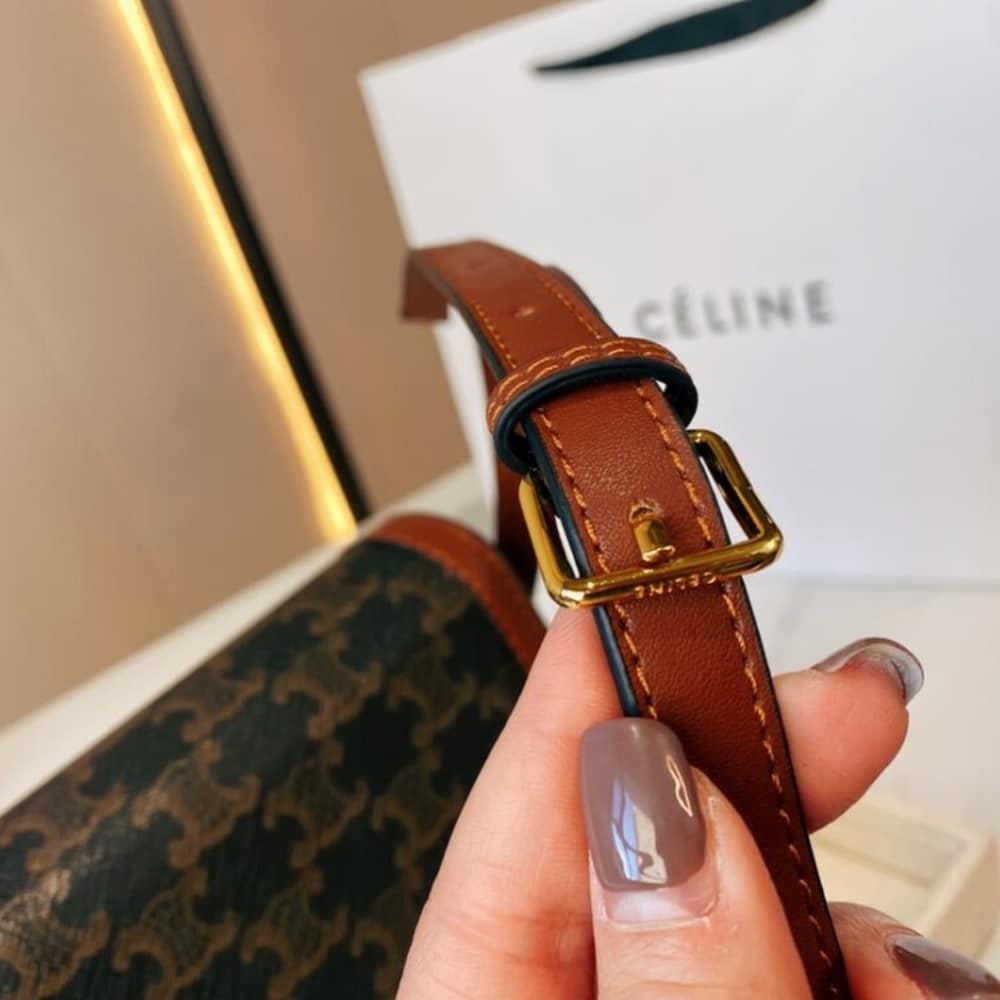 Celine Classique Triomphe Bag in Triomphe Canvas 22cm 191242BZ404LU