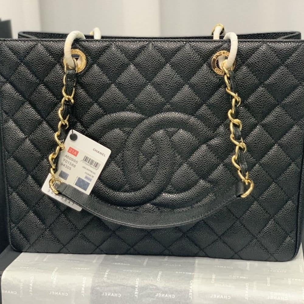 Chanel Grand Shopping Tote Black 33cm