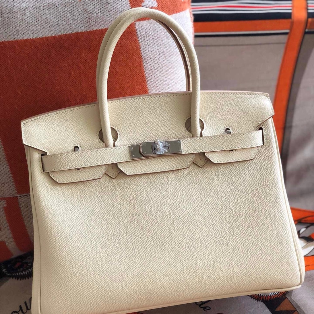 Hermes Birkin 25 Bag Epsom Sellier Nata 25cm