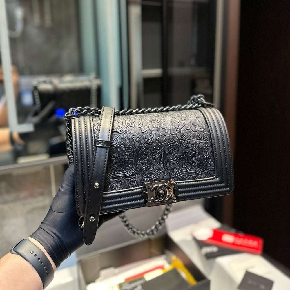 Chanel Medium Cordoba Boy Bag Black 25cm