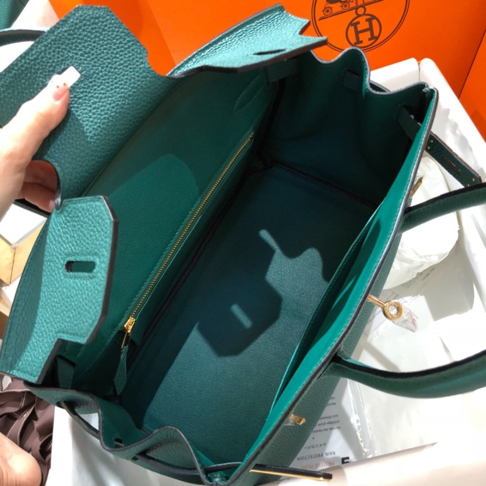 Hermes Birkin 25 Bag Togo Malachite 25cm