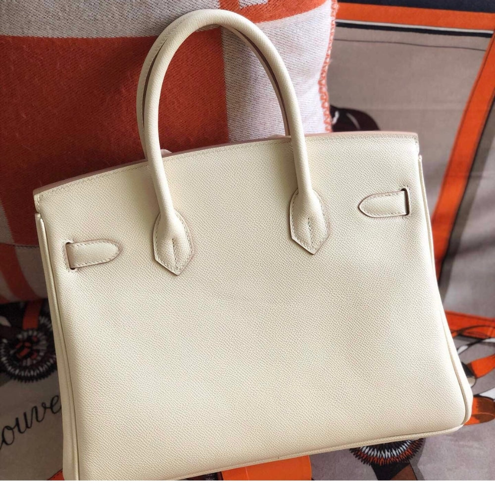 Hermes Birkin 25 Bag Epsom Sellier Nata 25cm