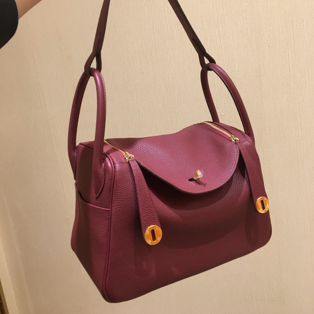 Hermes Kelly Retourne 25 Epsom Handbag Gold Hardware Black 25cm