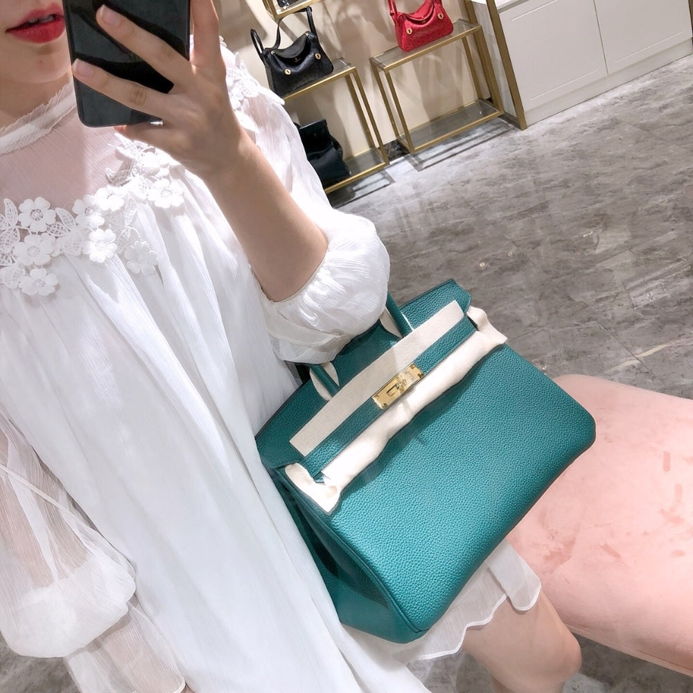 Hermes Birkin 25 Bag Togo Malachite 25cm