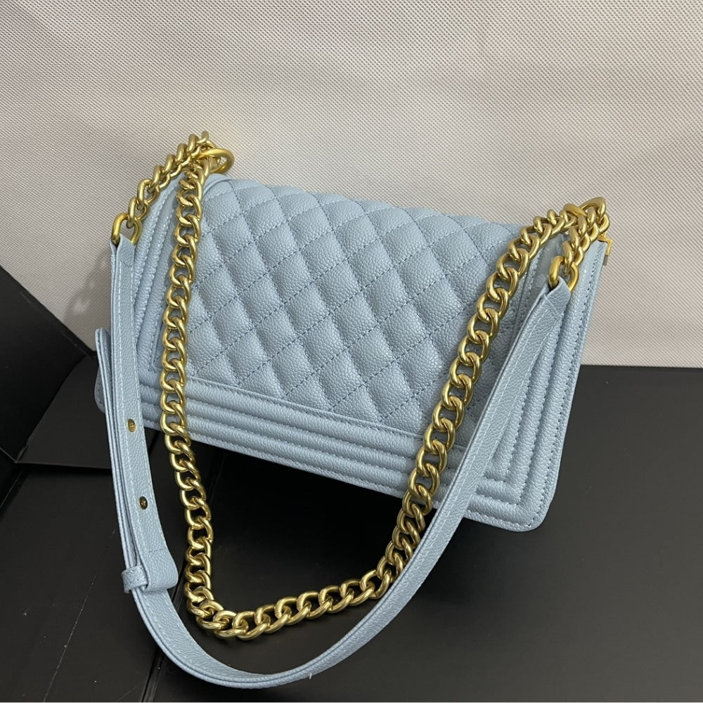 Chanel Medium Boy Bag Light Blue 25cm