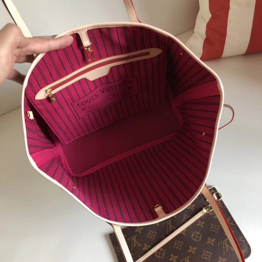 Louis Vuitton Neverfull MM Bag Pivoine Pink 31cm M41178