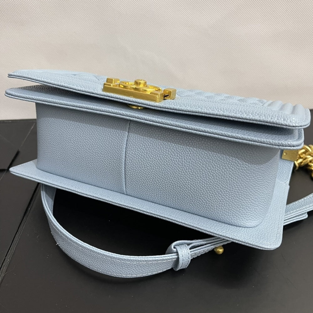 Chanel Medium Boy Bag Light Blue 25cm