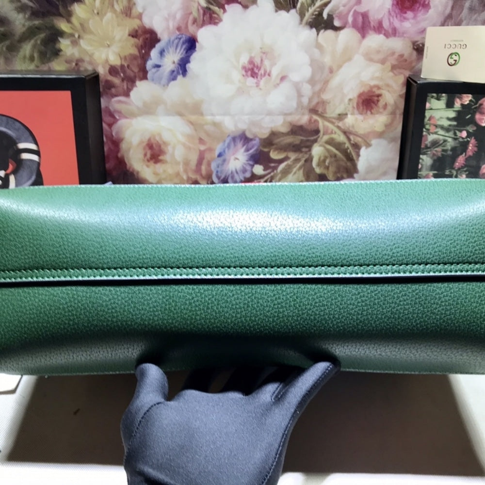 Gucci Ophidia GG Flora Medium Tote In Green 44cm